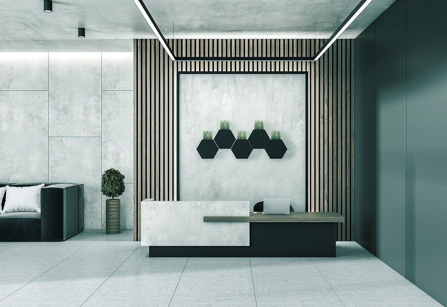 Lobby in a commercial property